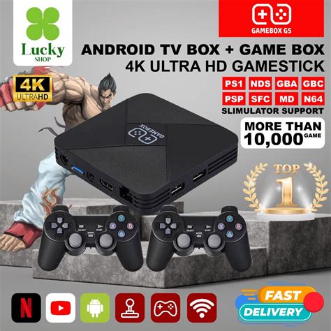 GAMEBOX 5 Retro Video Game Console with 4K HD, 40.